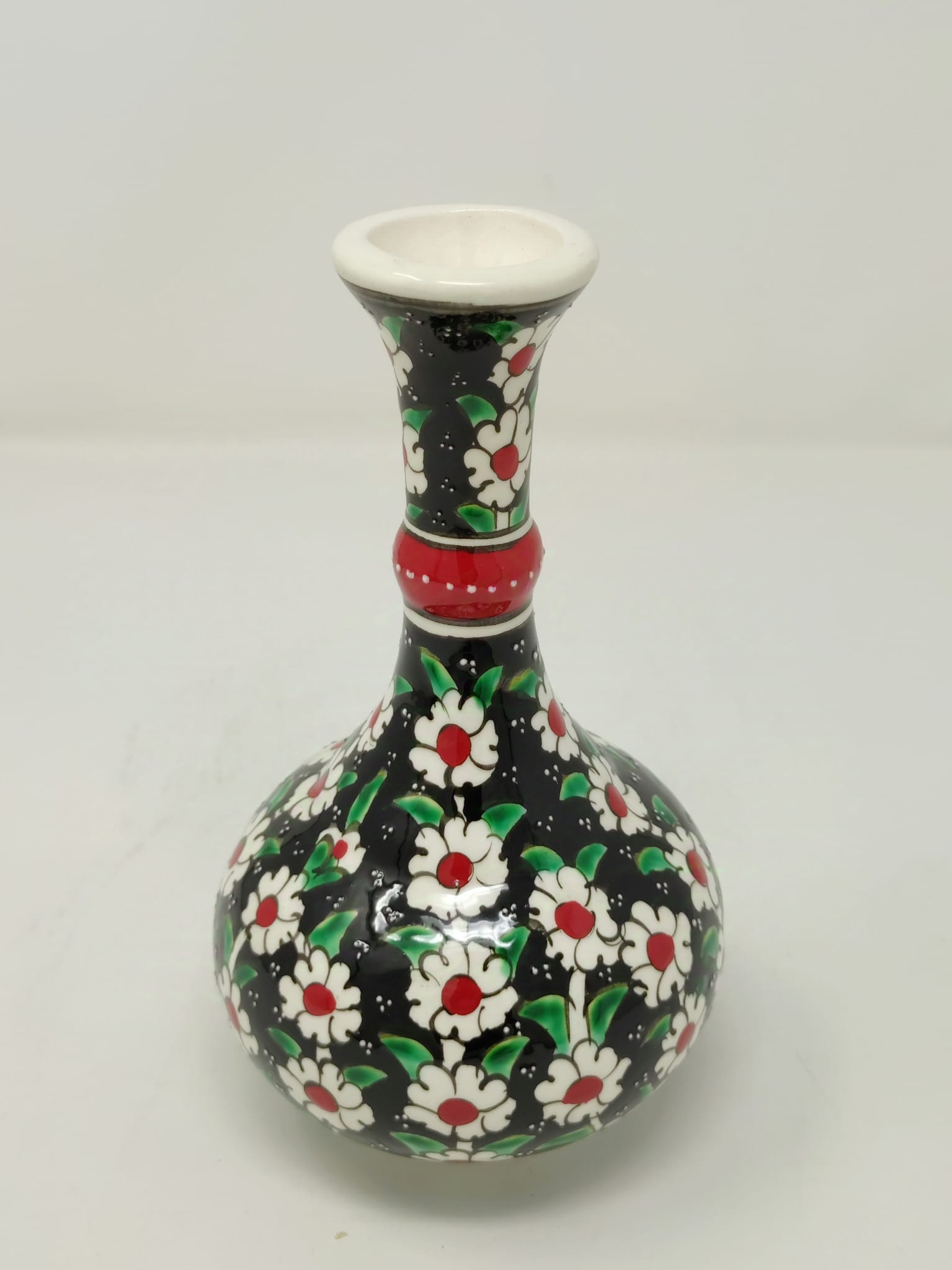  Hand Made Decorative Vase 15 cm 1074 Green