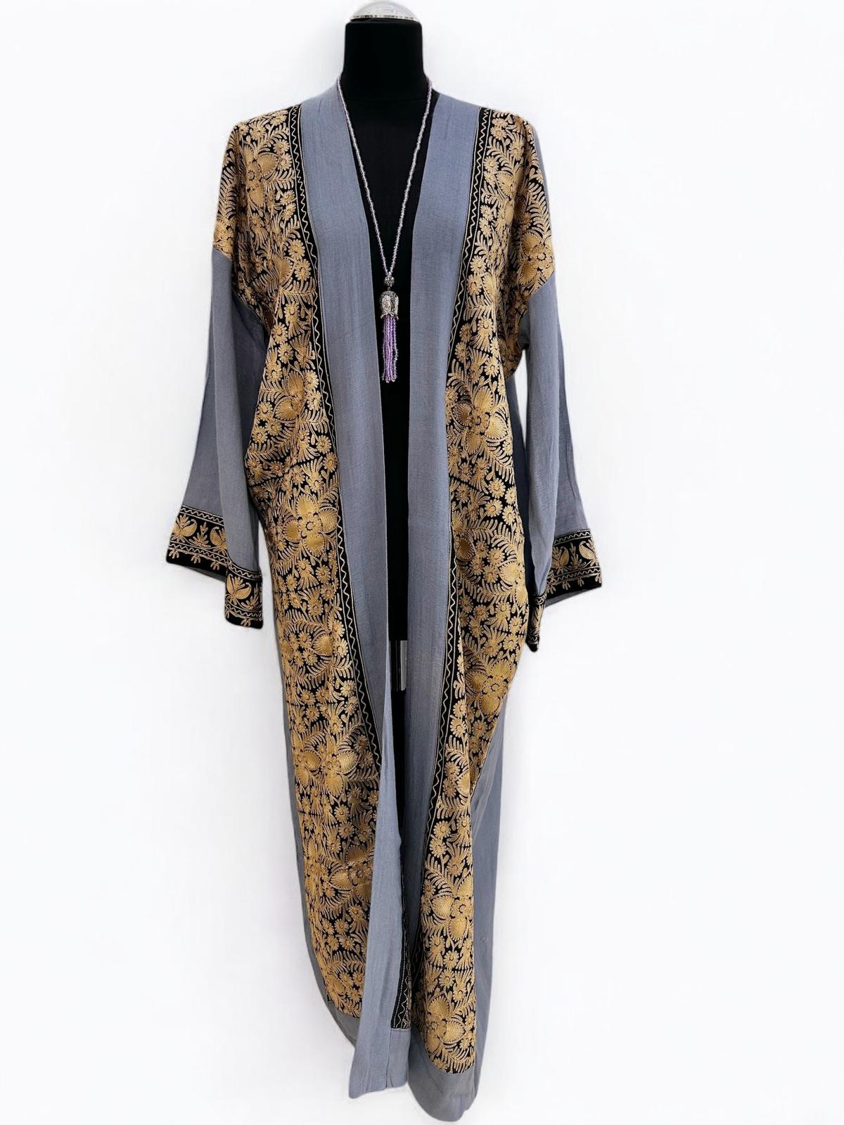 Embroidered Cashmere Kaftan 3002