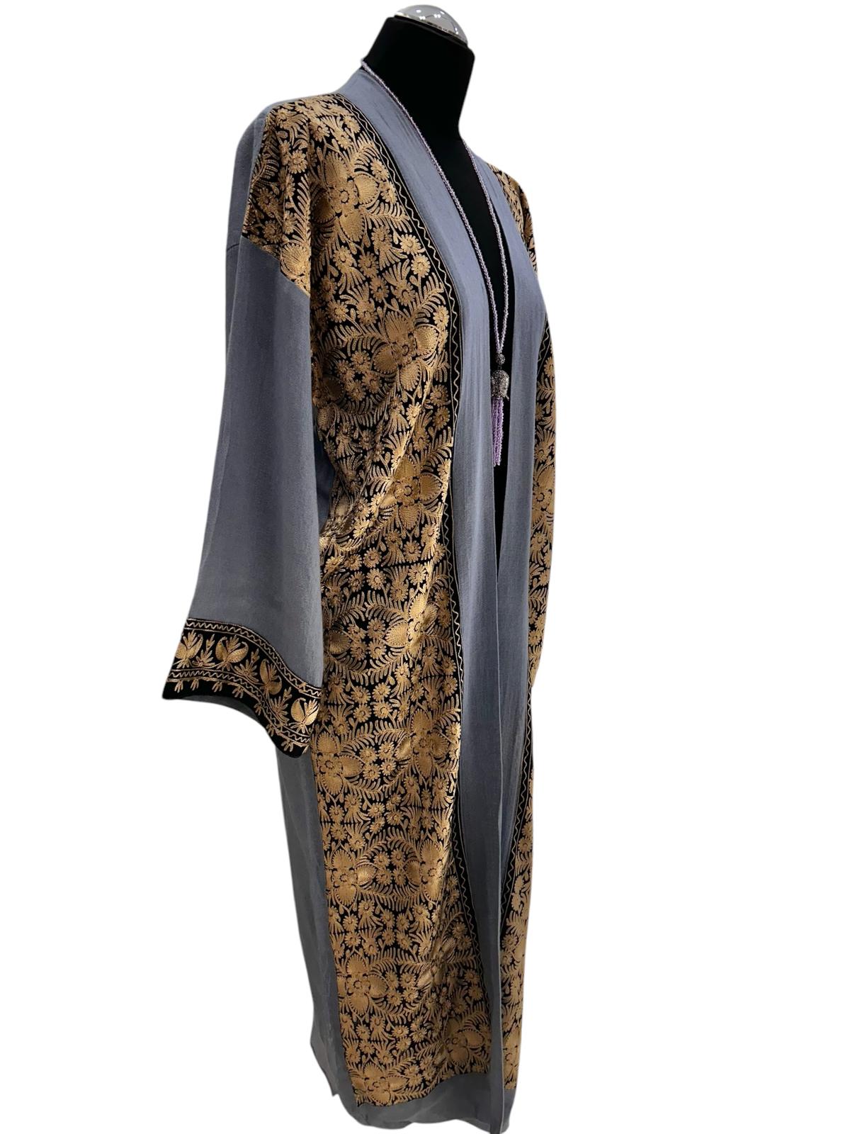 Embroidered Cashmere Kaftan 3002