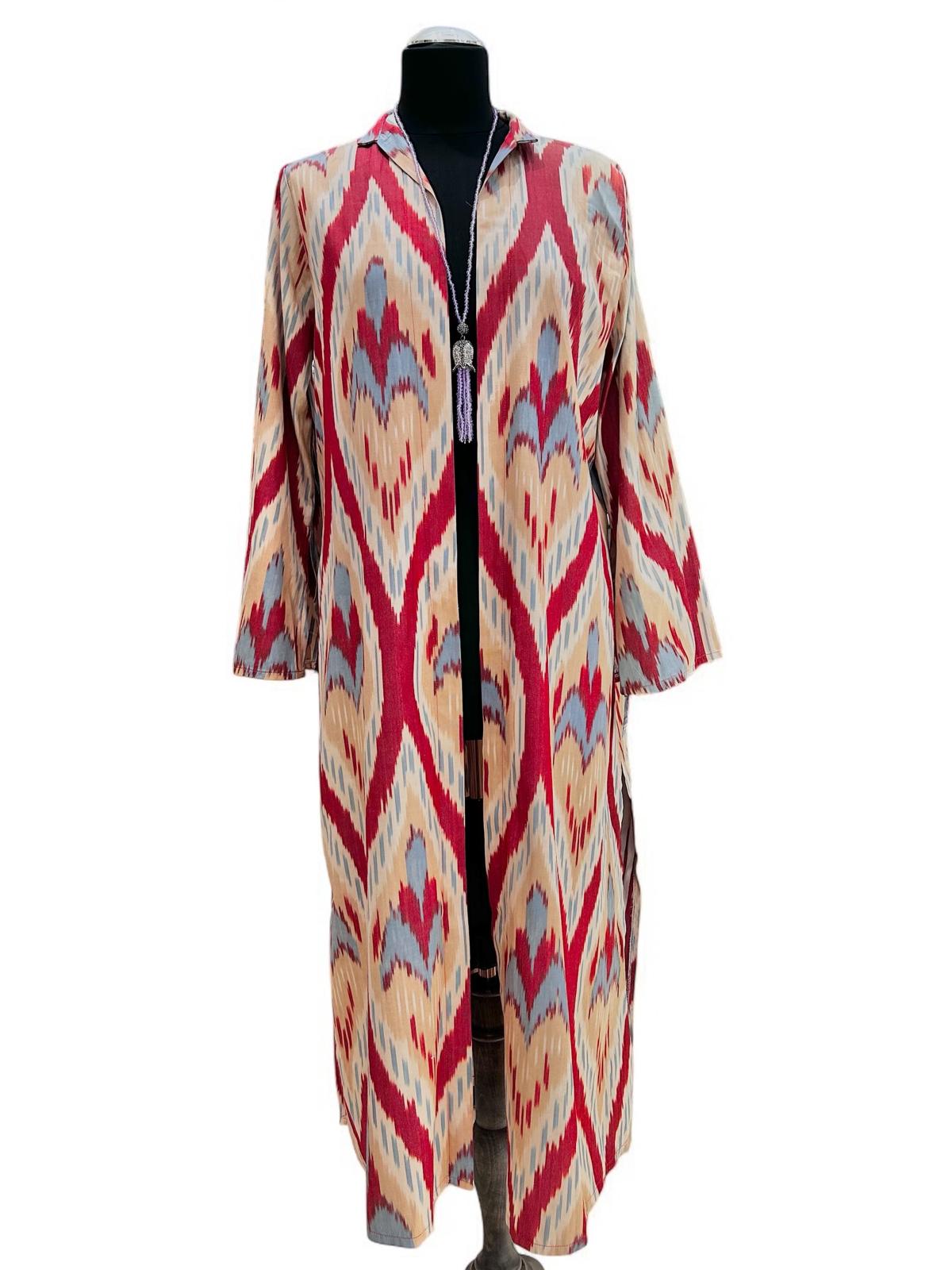 Sılk Ikat Design Kaftan 3003