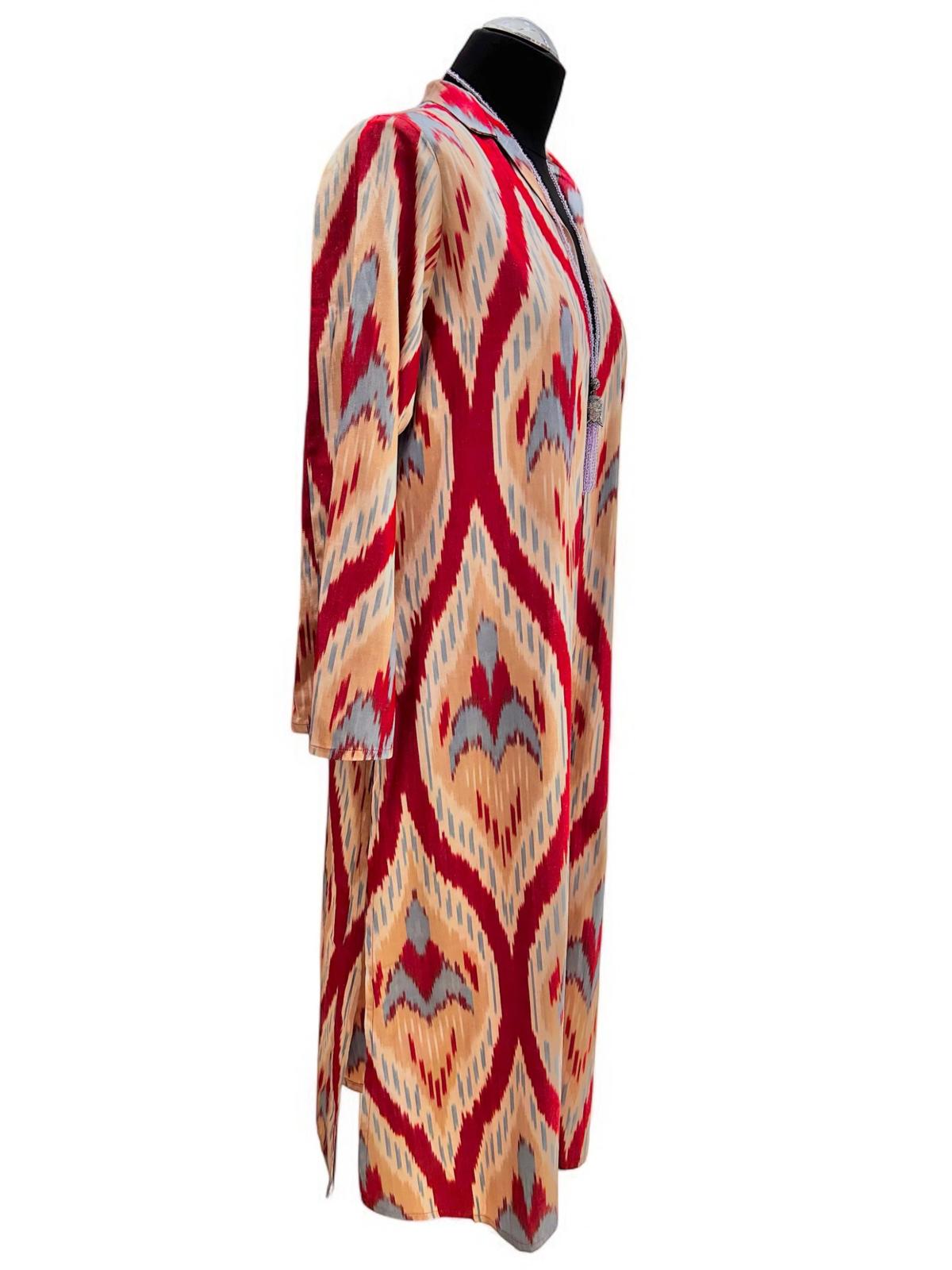 Sılk Ikat Design Kaftan 3003