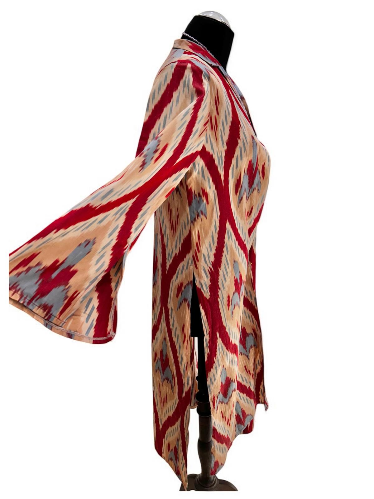 Sılk Ikat Design Kaftan 3003