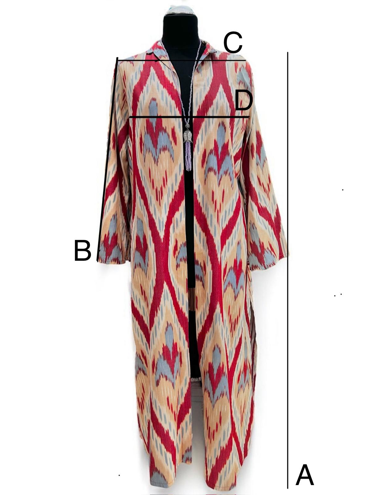 Sılk Ikat Design Kaftan 3003