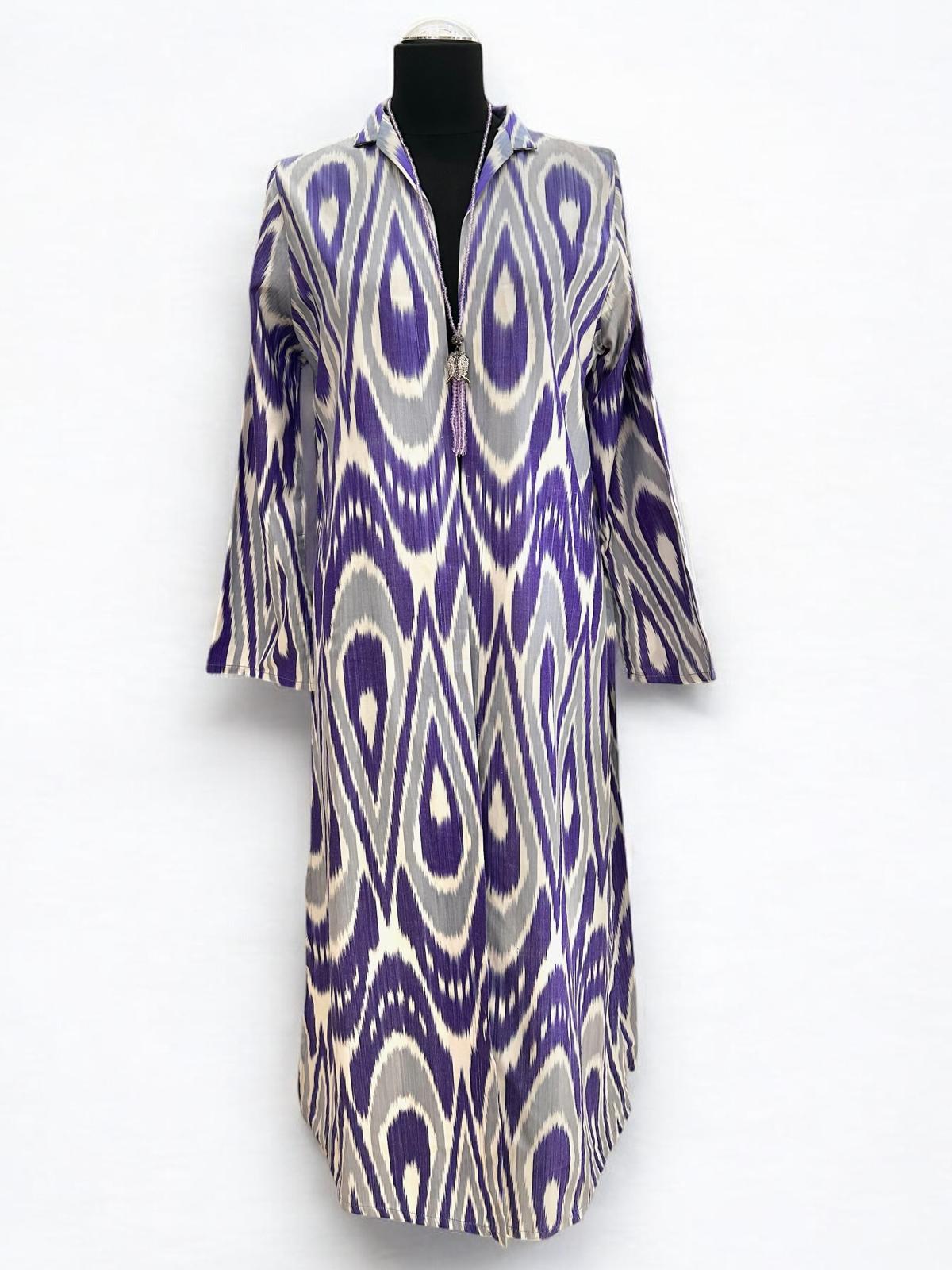 Sılk Ikat Design Kaftan 3004