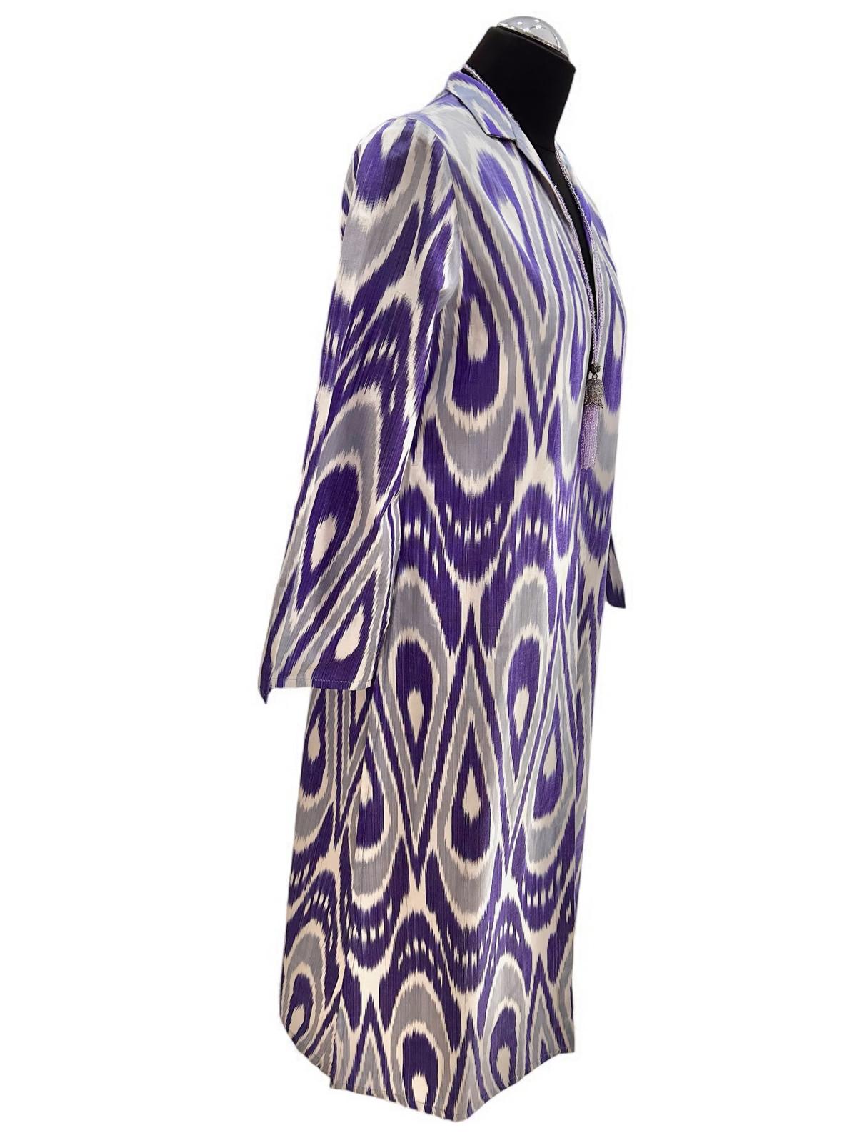 Sılk Ikat Design Kaftan 3004