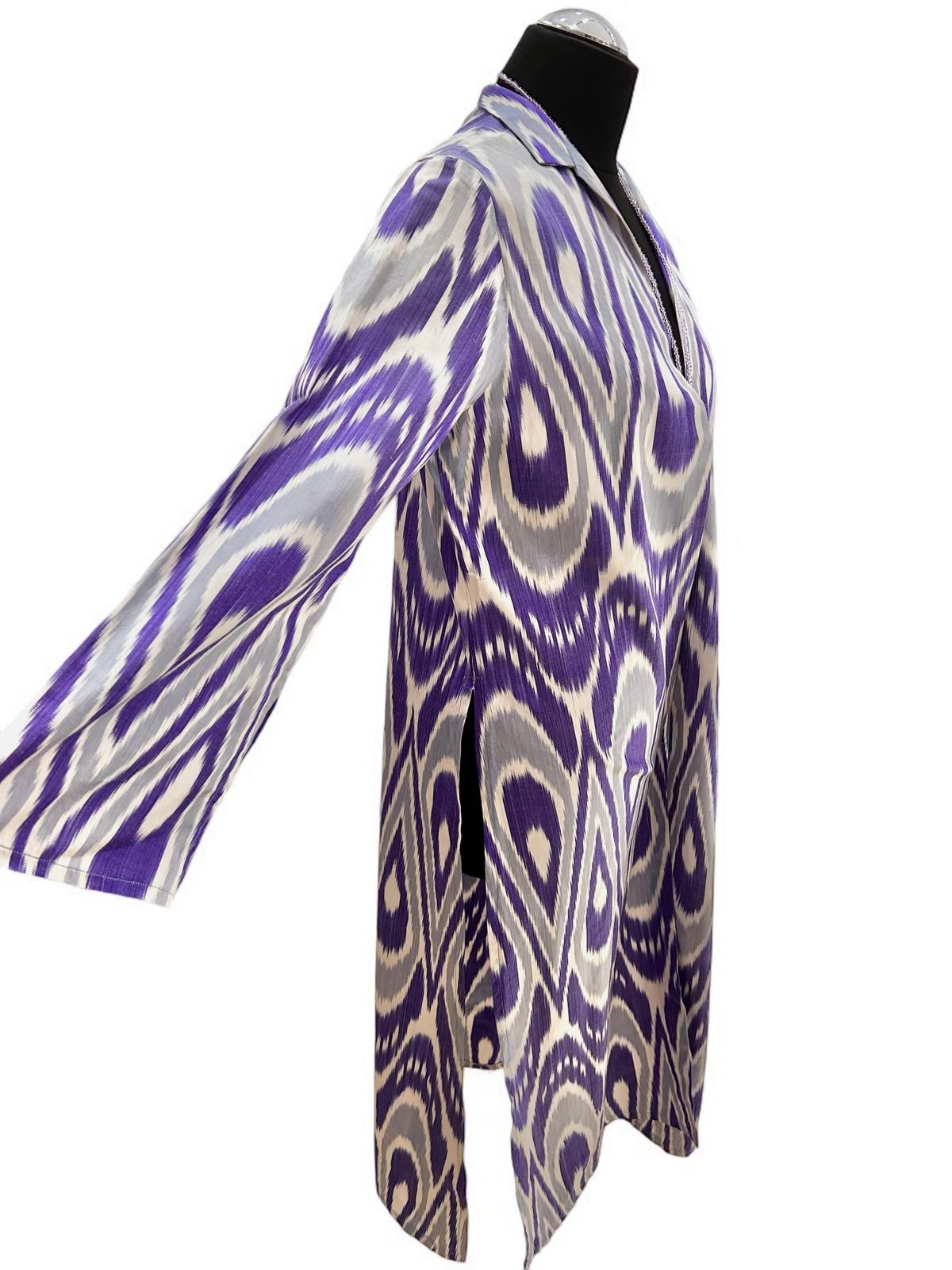 Sılk Ikat Design Kaftan 3004