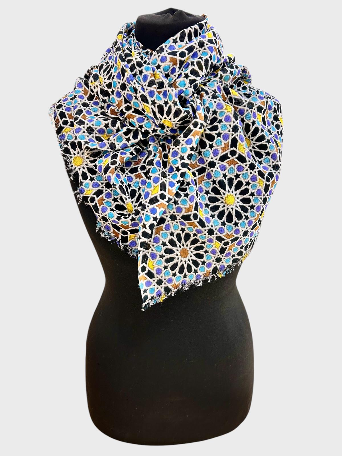 Andalusian Pattern Cotton Scarf Offer 2120