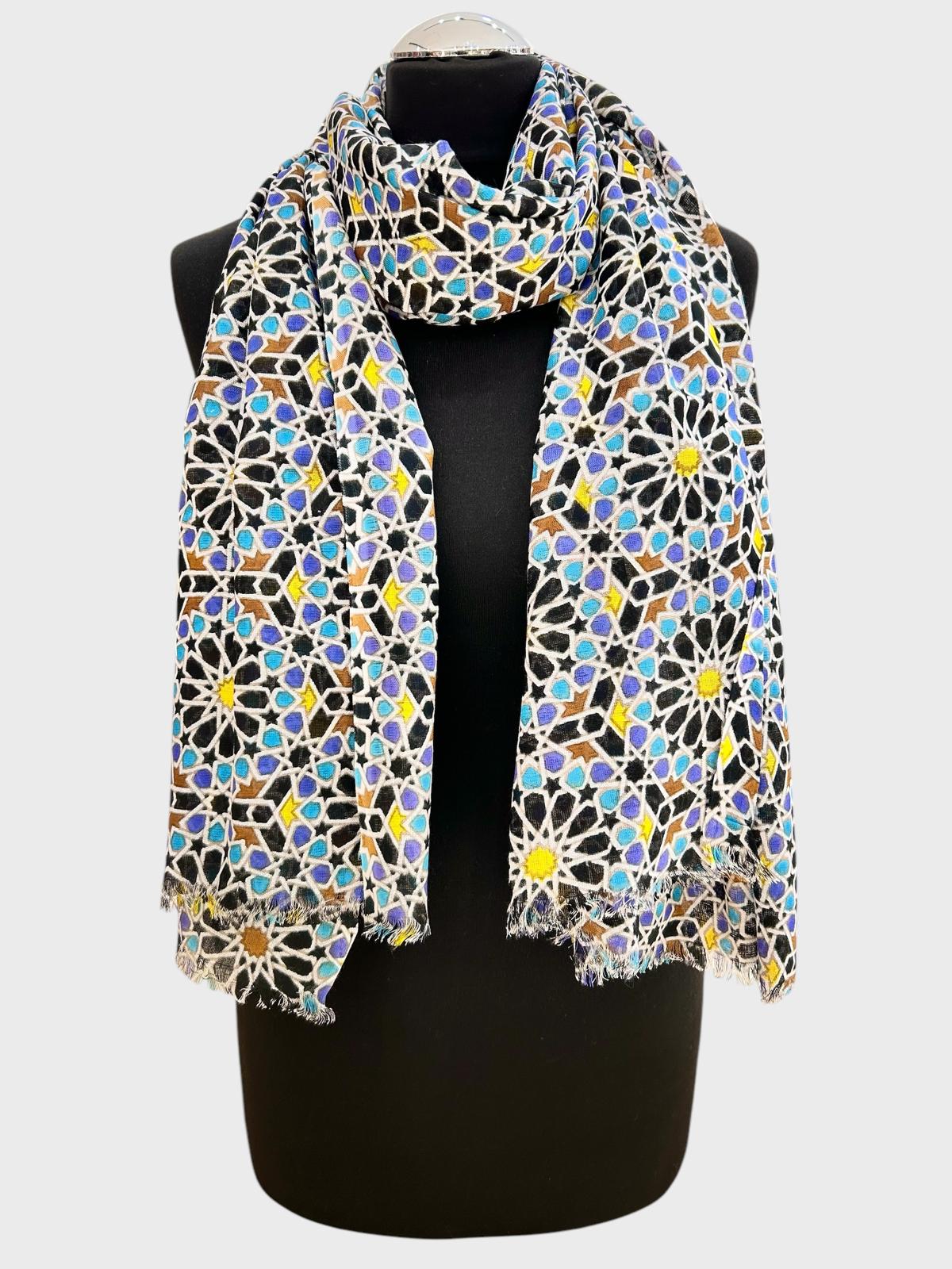 Andalusian Pattern Cotton Scarf Offer 2120