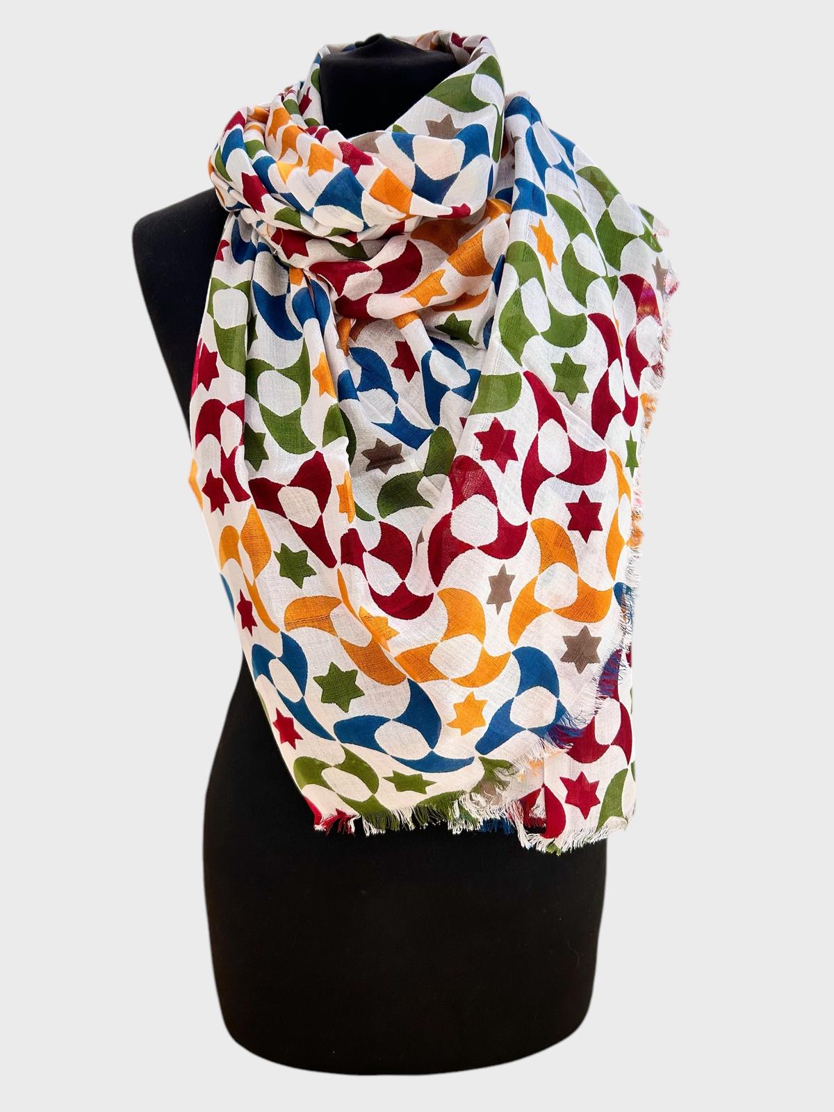 Andalusian Pattern Cotton Scarf Offer 2122