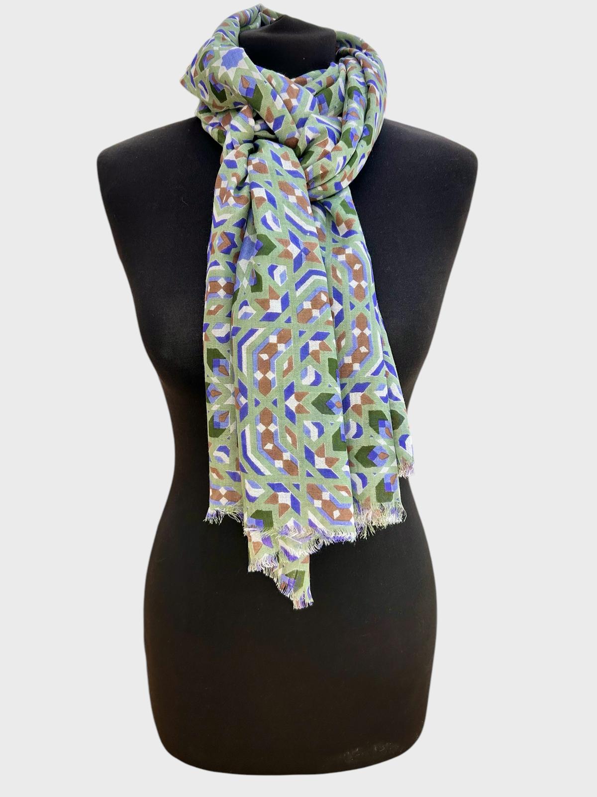 Andalusian Pattern Cotton Scarf Offer 2123