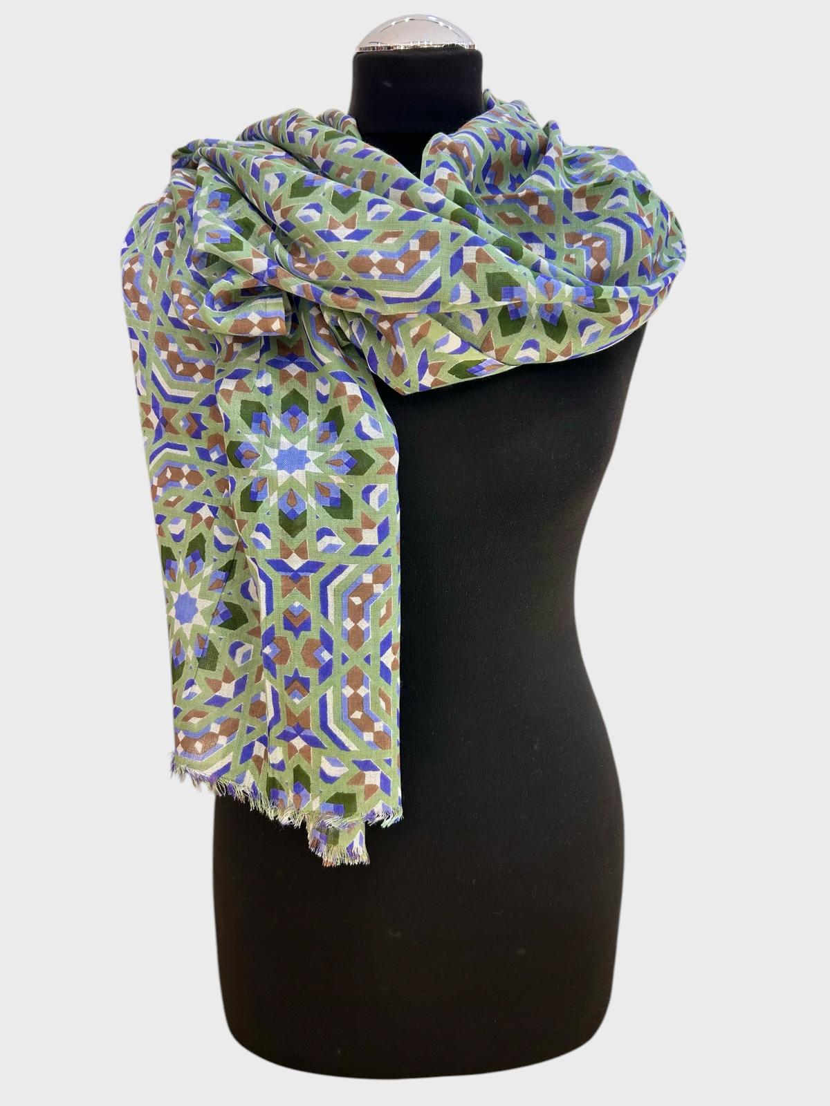 Andalusian Pattern Cotton Scarf Offer 2123