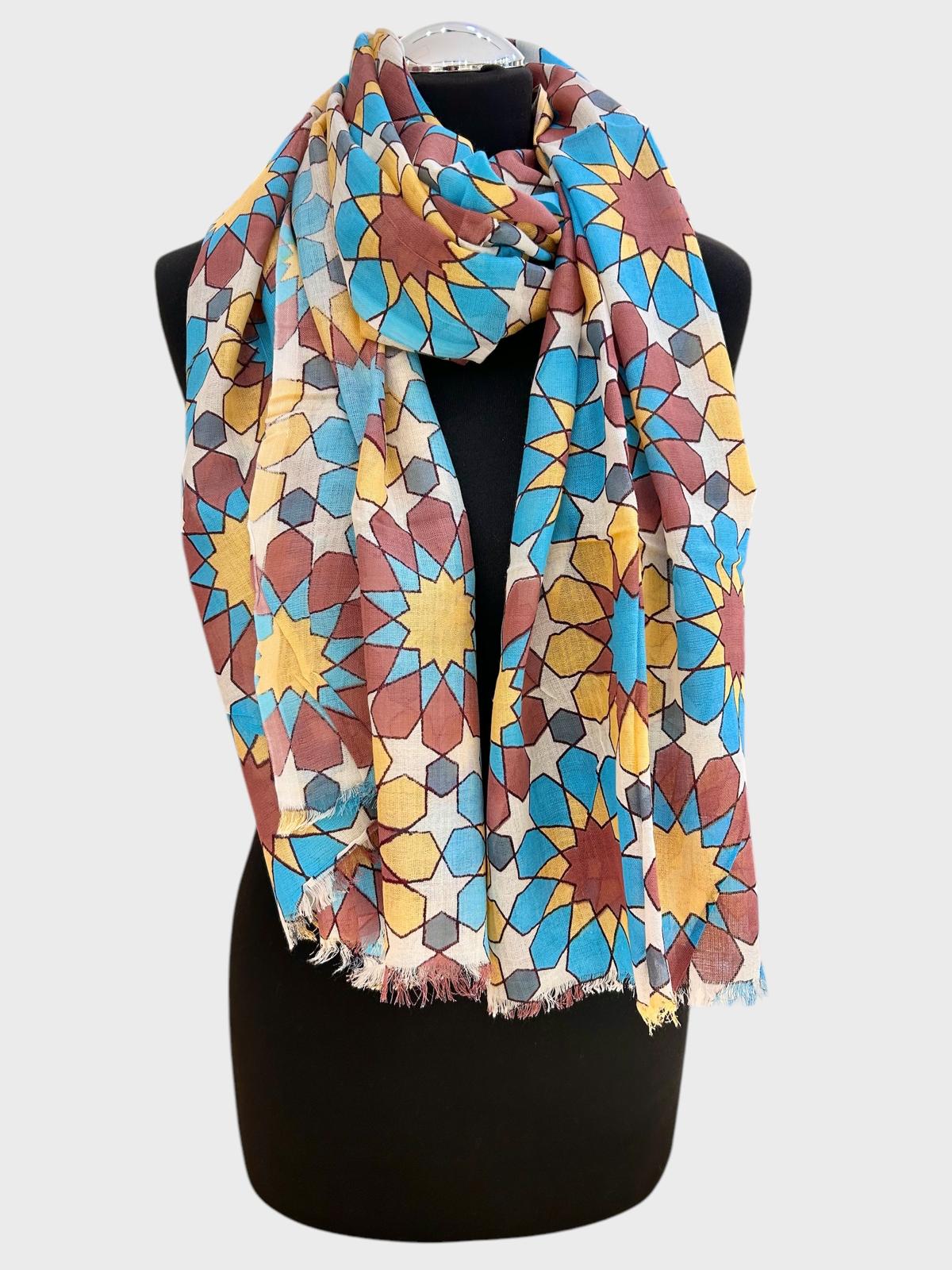 Andalusian Pattern Cotton Scarf Offer 2124