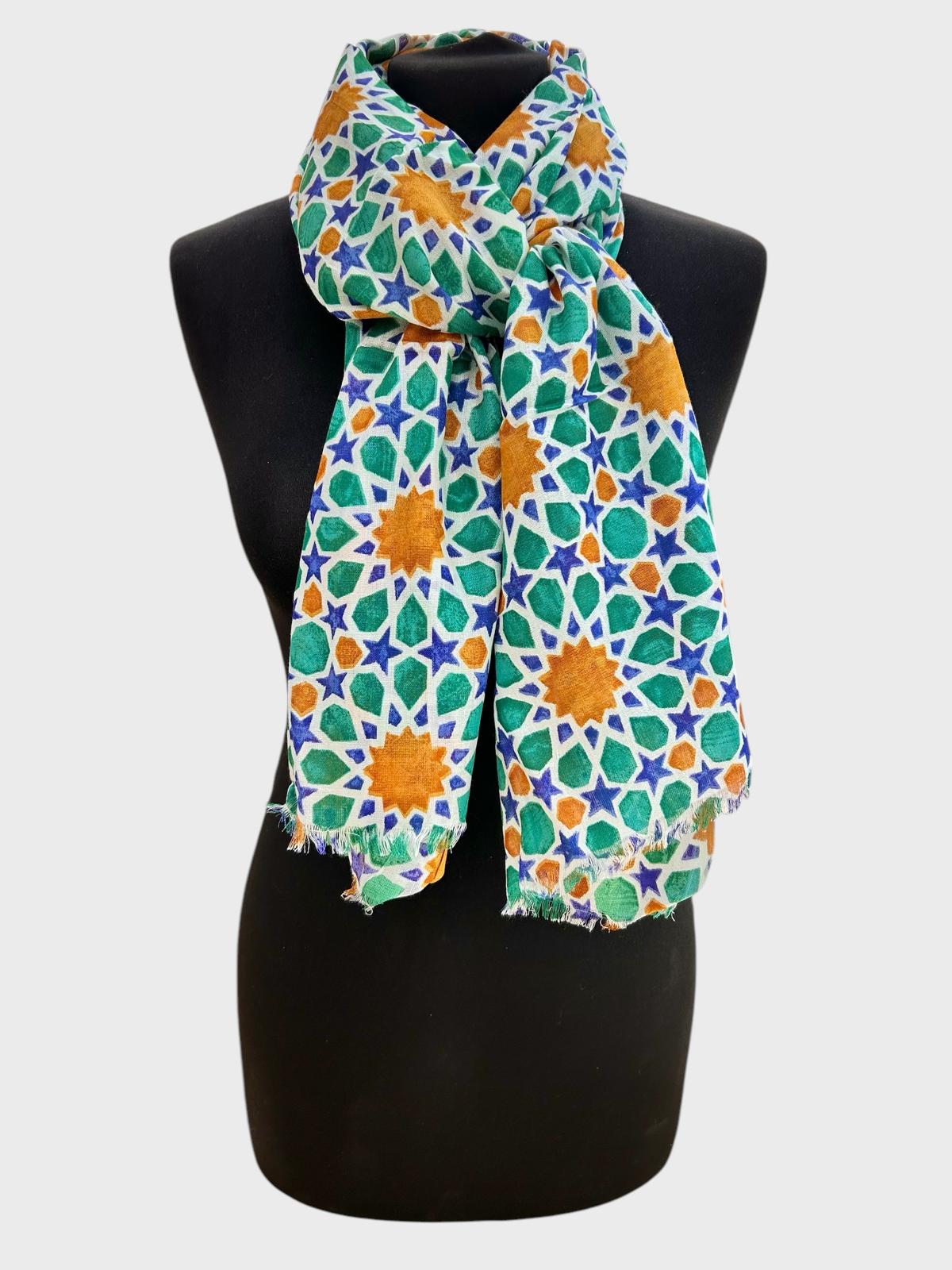 Andalusian Pattern Cotton Scarf Offer 2125