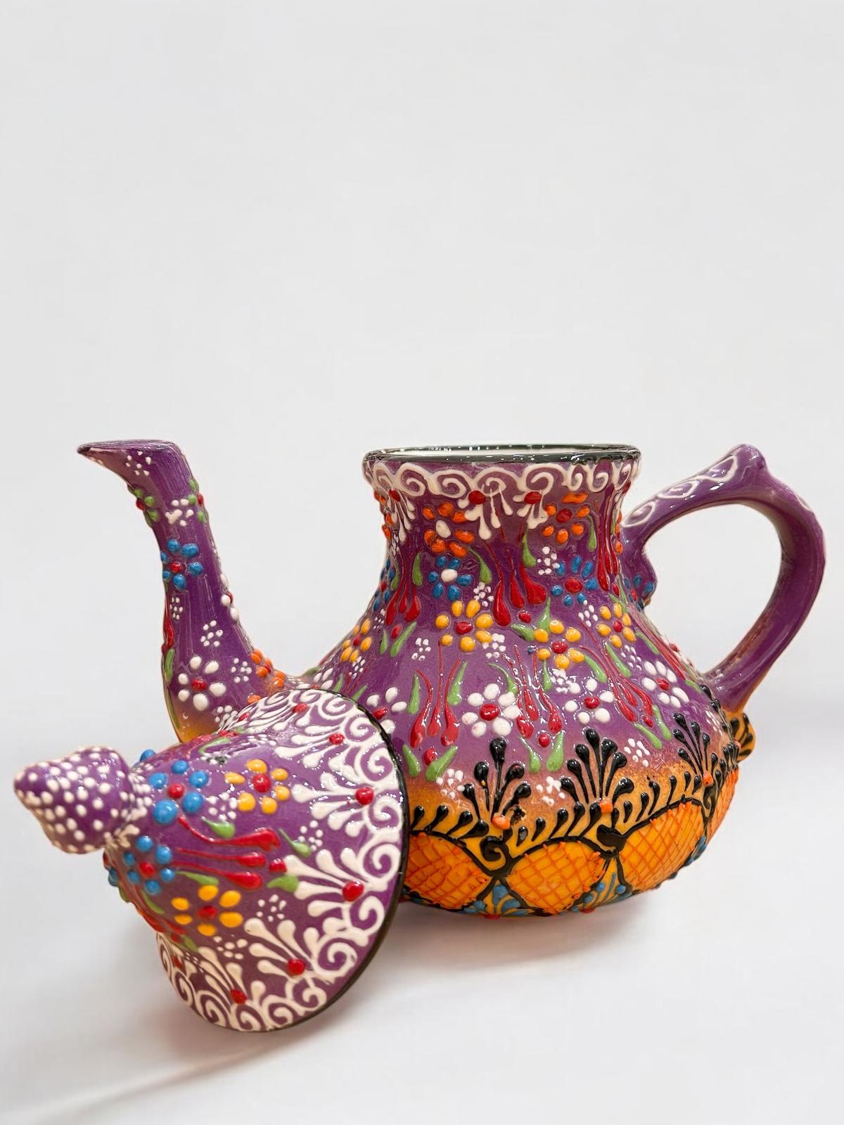 Large Purple Ceramic Teapot 1167