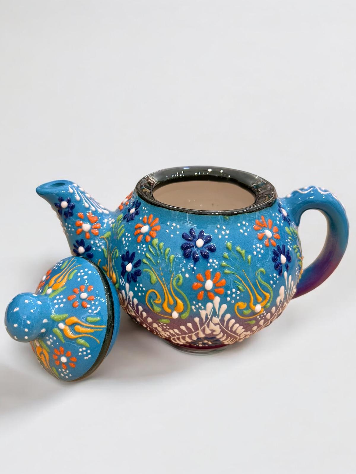 Small Blue-Purple Ceramic Teapot 1173