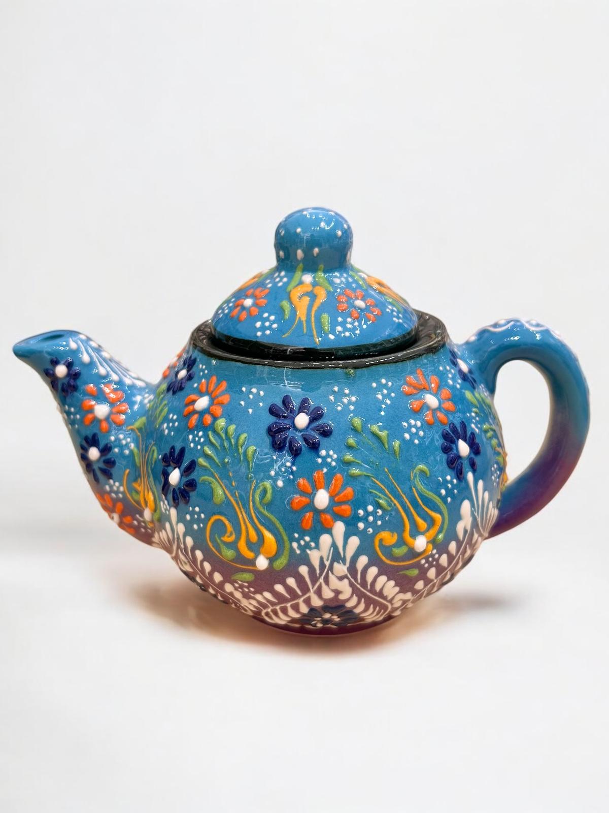 Small Blue-Purple Ceramic Teapot 1173